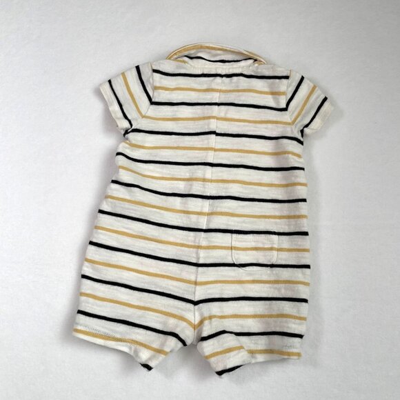 Janie & Jack Baby Bundle Lot 3 Rompers 0-3 Months Striped & Fish Print - Picture 9 of 14